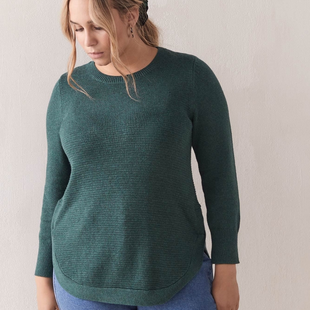 Curved Hem Sweater